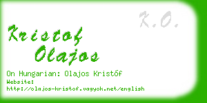 kristof olajos business card